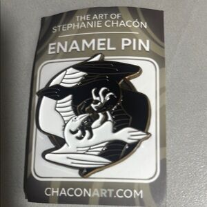 Stephanie Chacón Enamel Pin - Black and White
